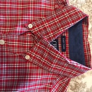 Red short sleeve button down
